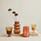 Hello Honey® Frosted Brown 9.75" Curved Glass Vase